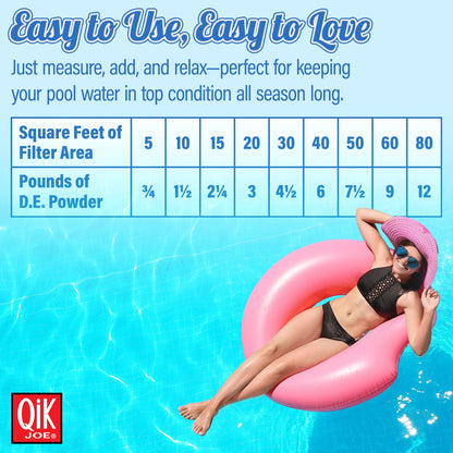 Qik Joe DE Powder for Swimming Pool Filter