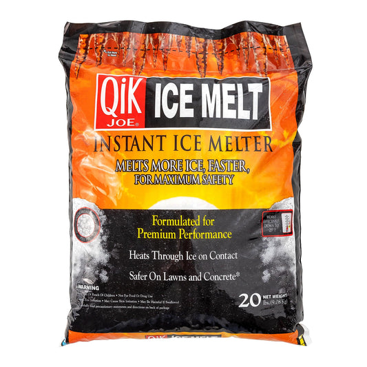 Calcium Chloride Ice Melt - Instant Snow and Ice Melt for Sidewalks, Driveways, Steps, and Parking Lots - Deicer for Concrete, Asphalt, and Other Surfaces - 20 Lb Bag