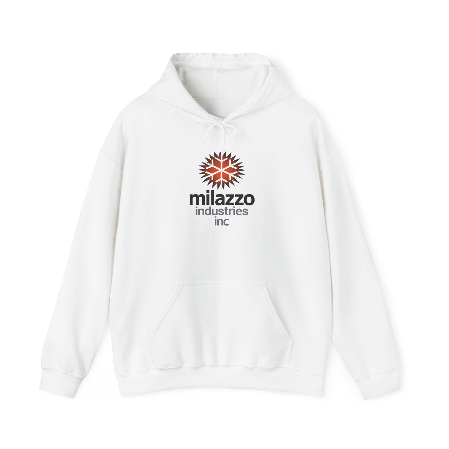 Milazzo Industries Inc logo Hoodie | White logo sweatshirt