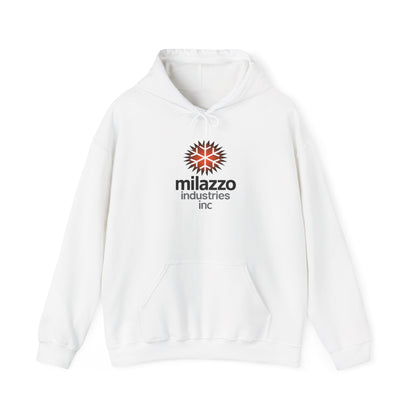 Milazzo Industries Inc logo Hoodie | White logo sweatshirt