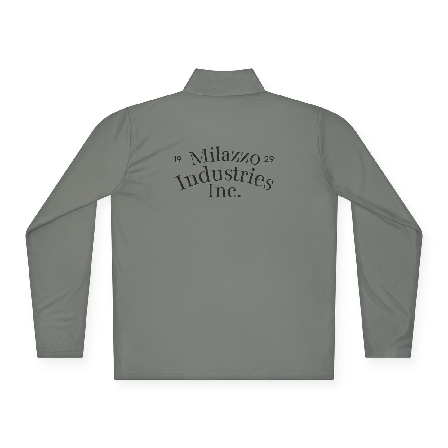 Quarter-Zip Pullover with QIK Logo & "Milazzo Industries Inc." Back Print