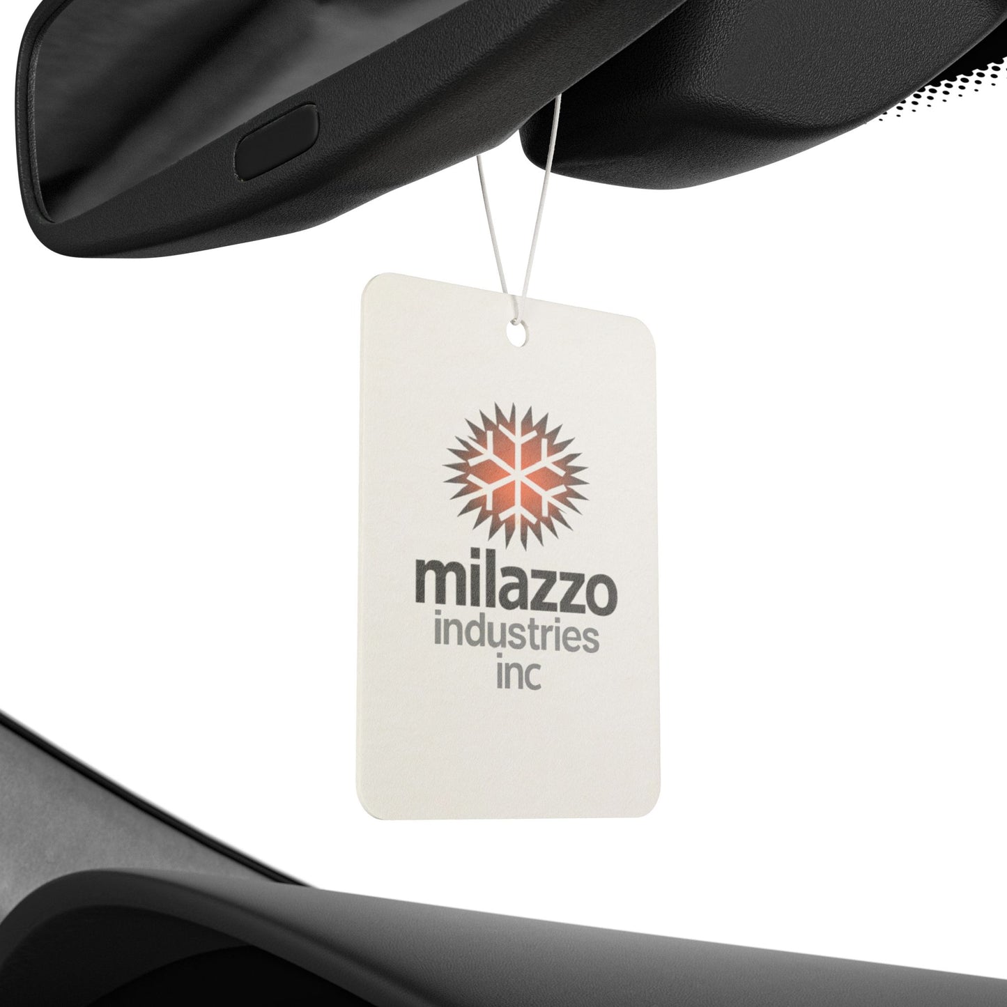 Milazzo Industries Inc. Logo Car Air Freshener – Retro Snowflake Scented Tag