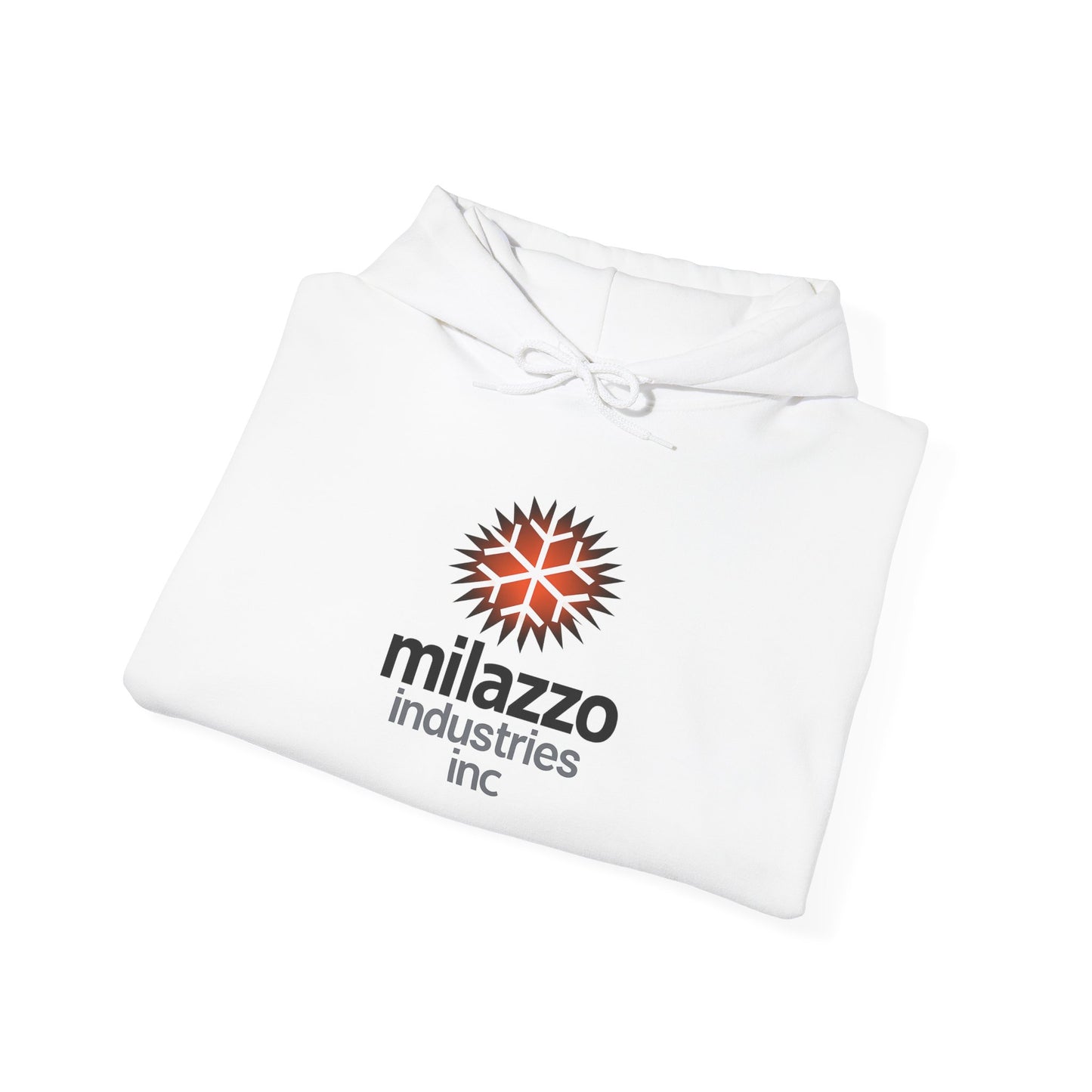 Milazzo Industries Inc logo Hoodie | White logo sweatshirt