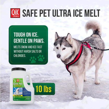 Qik Joe Safe Pet Ultra Instant Snow and Ice Melt for Sidewalks, Driveways, Steps, and Parking Lots, Deicer for Concrete, Asphalt, and Other Surfaces, Effective to -5 Degrees