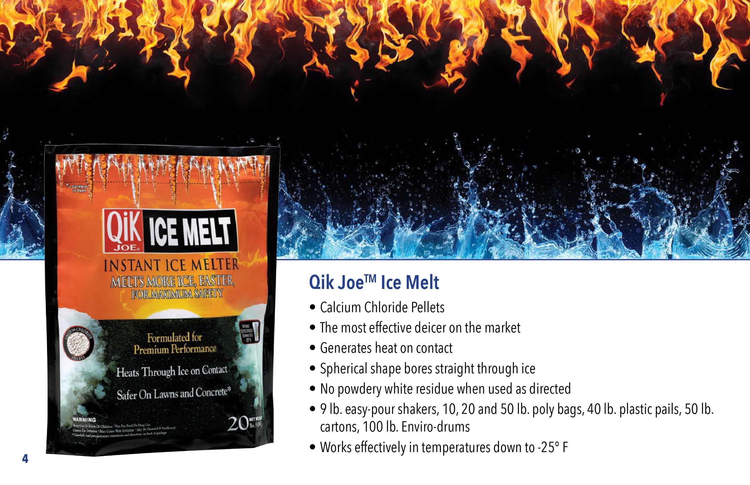 Qik Joe Calcium Chloride Ice Melt - Ultra Instant Snow and Ice
