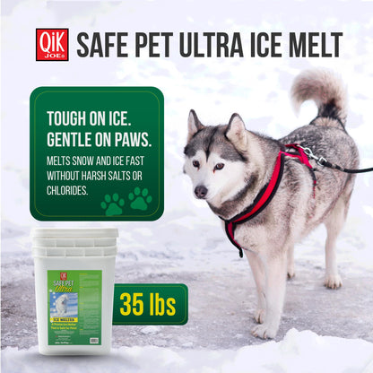 Qik Joe Safe Pet Ultra Instant Snow and Ice Melt for Sidewalks, Driveways, Steps, and Parking Lots, Deicer for Concrete, Asphalt, and Other Surfaces, Effective to -5 Degrees