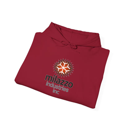 Milazzo Industries Inc logo Hoodie | White logo sweatshirt