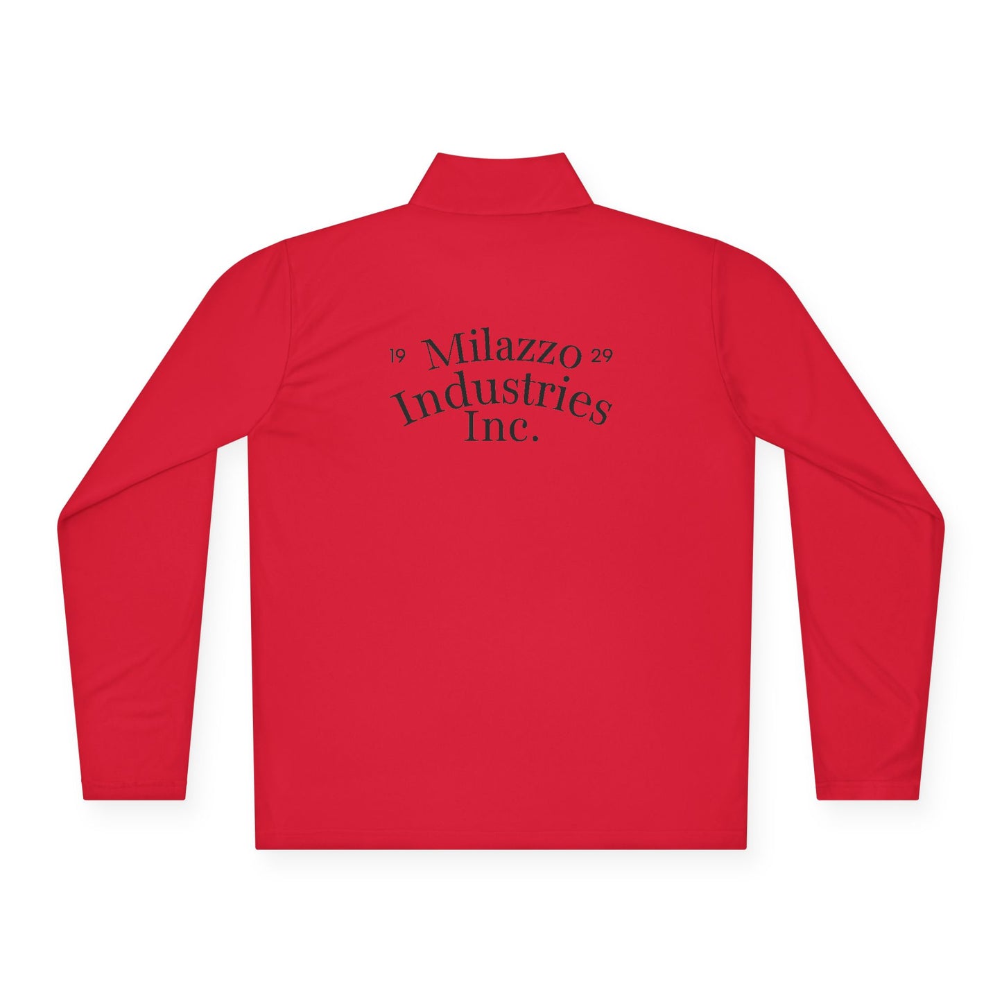 Quarter-Zip Pullover with QIK Logo & "Milazzo Industries Inc." Back Print