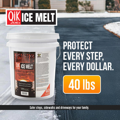 Qik Joe Instant Snow and Ice Melt for Sidewalks, Driveways, Steps, and Parking Lots, Deicer for Concrete, Asphalt, and Other Surfaces, Effective to -25 Degrees