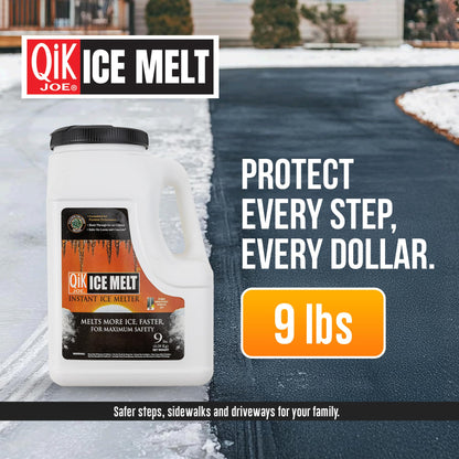Qik Joe Instant Snow and Ice Melt for Sidewalks, Driveways, Steps, and Parking Lots, Deicer for Concrete, Asphalt, and Other Surfaces, Effective to -25 Degrees