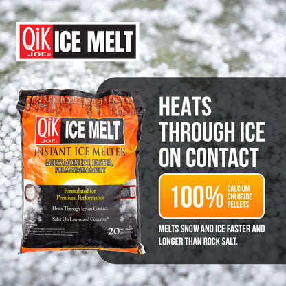 Qik Joe Instant Snow and Ice Melt for Sidewalks, Driveways, Steps, and Parking Lots, Deicer for Concrete, Asphalt, and Other Surfaces, Effective to -25 Degrees
