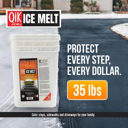 Qik Joe Instant Snow and Ice Melt for Sidewalks, Driveways, Steps, and Parking Lots, Deicer for Concrete, Asphalt, and Other Surfaces, Effective to -25 Degrees