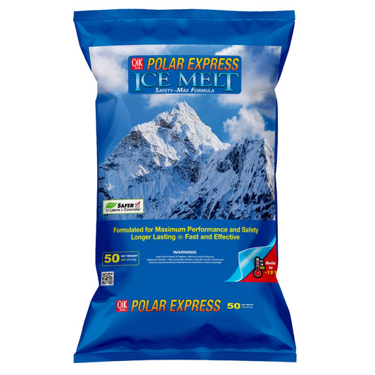 Qik Joe - Polar Express Instant Snow and Ice Melt for Sidewalks, Driveways, and Steps - Deicer for Concrete, Asphalt, and Other Surfaces - 50 Lbs (Pallet of 50 Units)