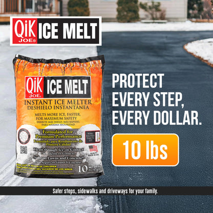 Qik Joe Instant Snow and Ice Melt for Sidewalks, Driveways, Steps, and Parking Lots, Deicer for Concrete, Asphalt, and Other Surfaces, Effective to -25 Degrees