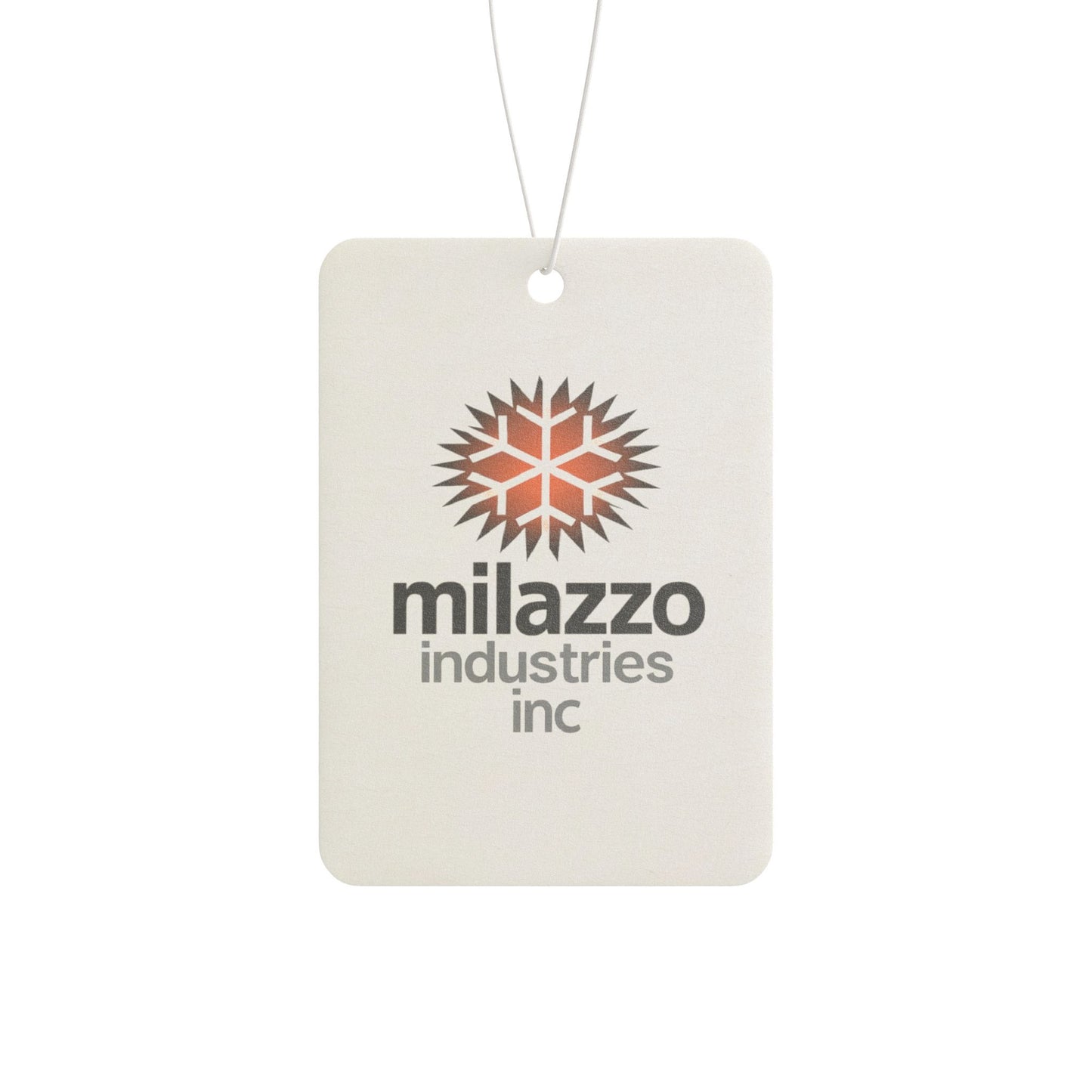 Milazzo Industries Inc. Logo Car Air Freshener – Retro Snowflake Scented Tag