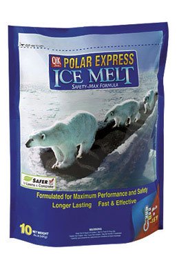 Qik Joe Polar Express Rock Salt Blend - Instant Snow and Ice Melt for Sidewalks, Driveways, and Parking Lots - Deicer for Concrete, Asphalt, and Other Surfaces - 10 lbs