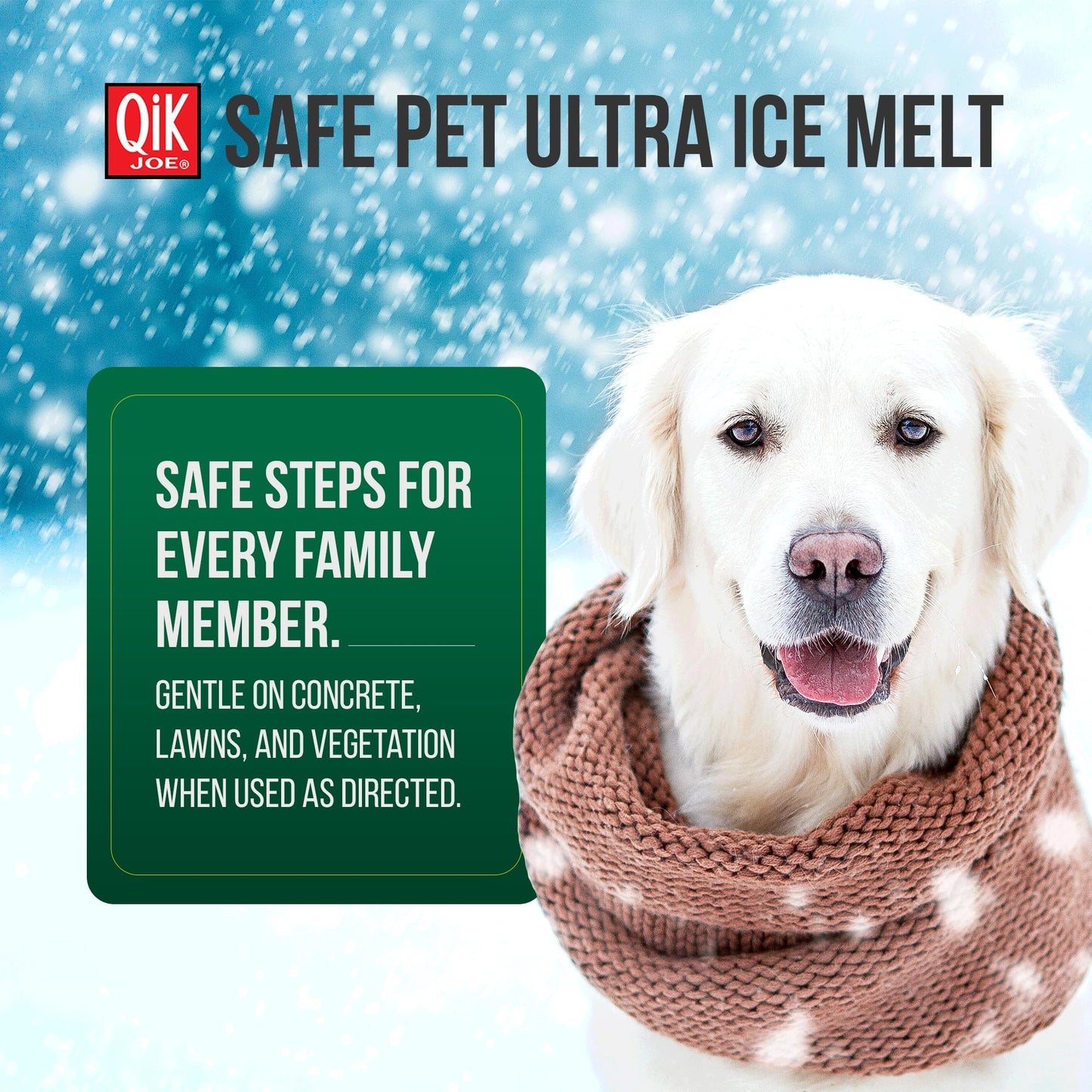 Qik Joe Safe Pet Ultra Instant Snow and Ice Melt for Sidewalks, Driveways, Steps, and Parking Lots, Deicer for Concrete, Asphalt, and Other Surfaces, Effective to -5 Degrees