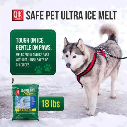 Qik Joe Safe Pet Ultra Instant Snow and Ice Melt for Sidewalks, Driveways, Steps, and Parking Lots, Deicer for Concrete, Asphalt, and Other Surfaces, Effective to -5 Degrees