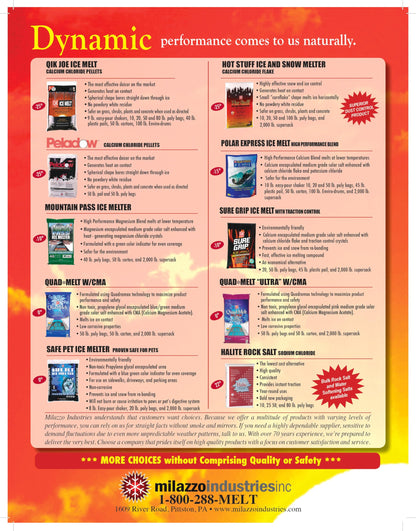 Qik Joe Calcium Chloride Ice Melt - Instant Snow and Ice Melt with CMA for Sidewalks, Driveways, and Steps - Deicer for Concrete, Asphalt, and Other Surfaces - Blue, 9 Lbs (Pallet of 200 Units)