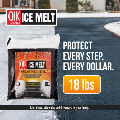 Qik Joe Instant Snow and Ice Melt for Sidewalks, Driveways, Steps, and Parking Lots, Deicer for Concrete, Asphalt, and Other Surfaces, Effective to -25 Degrees