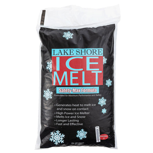 Qik Joe Lake Shore Instant Snow and Ice Melt for Sidewalks, Driveways, Steps, and Parking Lots, Deicer for Concrete, Asphalt, and Others, Effective to -25 Degrees, 20 Pounds (Pallet - 120 Units)