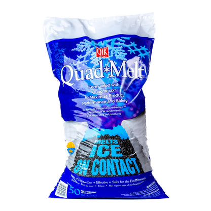 Qik Joe Calcium Chloride Ice Melt - Instant Snow and Ice Melt with CMA for Sidewalks, Driveways, Steps, and Parking Lots